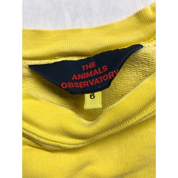 THE ANIMALS OBSERVATORY GIRLS YELLOW SWEATSHIRT SIZE 6 - Picture 2 of 2